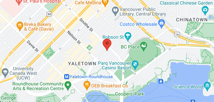 map of 2806 930 CAMBIE STREET
